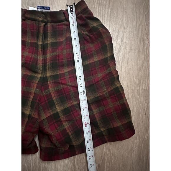 Vintage Pendleton High Rise Shorts|Wool|Plaid|Red/Brown|SZ 8‎ - Picture 4 of 7